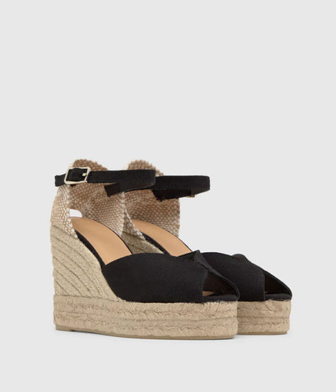 Bianca Espadrille Wedge - Black